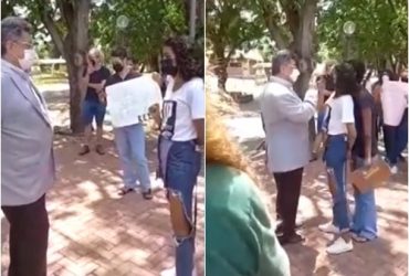 Estudantes realizam manifestação e tem bate-boca entre vice-reitor da UFPI