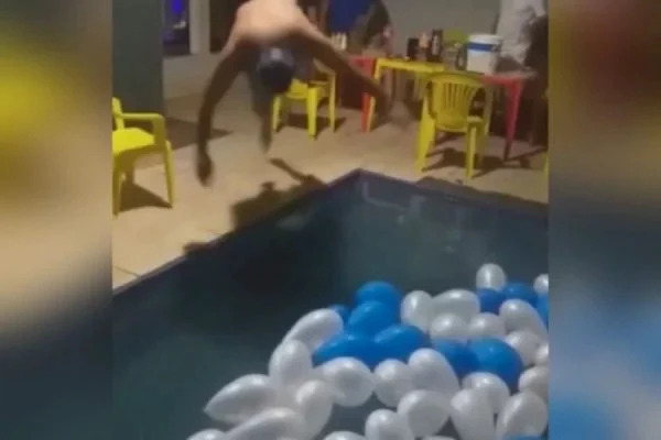 Vídeo: Jovem exibe vídeo de pulo em piscina que o deixou tetraplégico