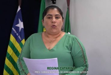 Regina Catarina prejudica votação de abono a professores de Altos