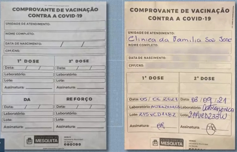 Certificados de vacinação são vendidos nas ruas por até R$ 200 no Rio de Janeiro