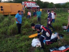 Passageiros ficam feridos após microônibus tombar na PI 301 no litoral do Piauí