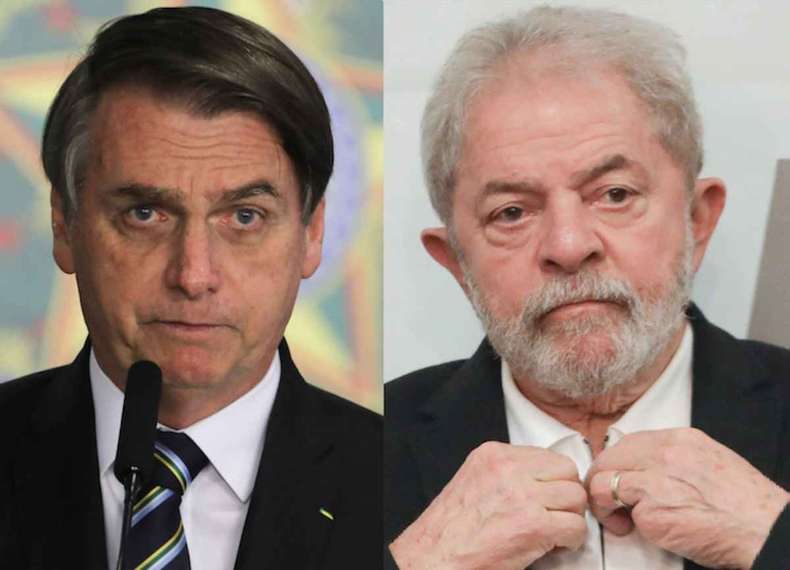 Pesquisa aponta Bolsonaro à frente de Lula