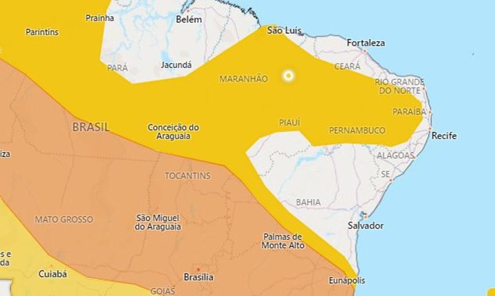 INMET emite novo alerta de chuvas para o estado do Piauí