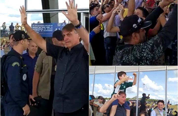 Jair Bolsonaro é recebido por diversos apoiadores no sul do Piauí
