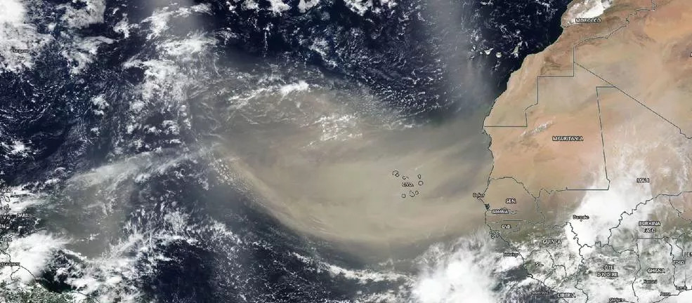 Nuvem de areia do deserto do Saara se aproxima do Brasil