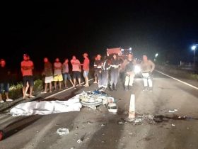 Colisão frontal envolvendo duas motocicletas deixa dois mortos na BR 316