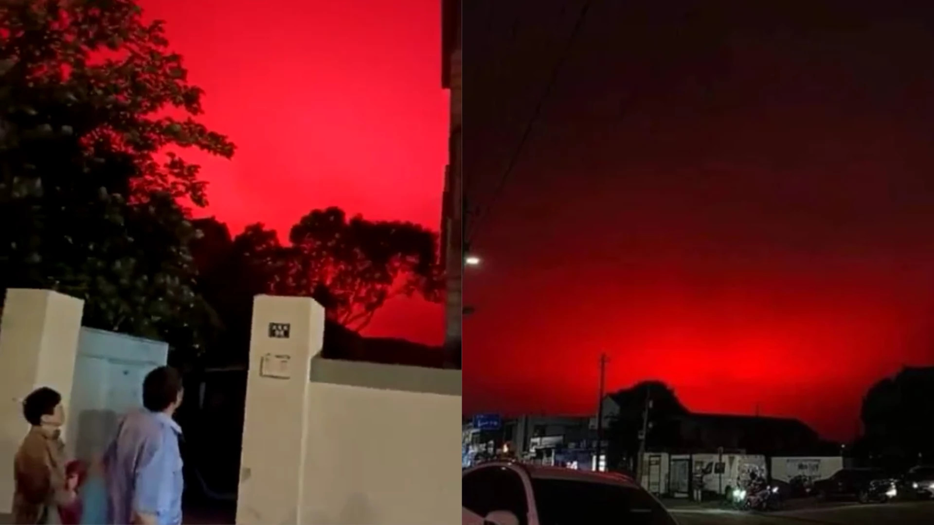 Céu fica vermelho na China e deixa a população em pânico