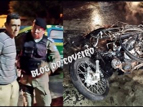 Homem é preso após agredir mulher e depois atear fogo em motocicleta e bicicleta dela no interior do Piauí