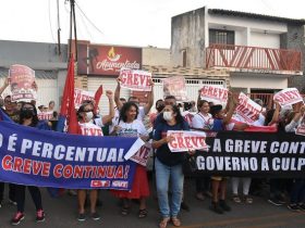 Trabalhadores da rede estadual promovem protesto em Picos