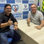 Prefeito Murilo Bandeira recebe o gerente da agência do Banco do Brasil de Campo Maior