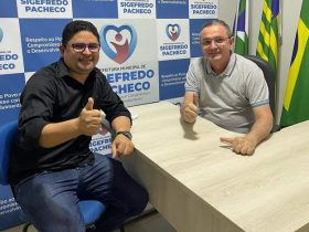 Prefeito Murilo Bandeira recebe o gerente da agência do Banco do Brasil de Campo Maior