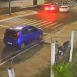 Câmeras de vigilância registram acidente envolvendo carro de luxo em Teresina