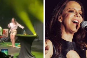 Cantora gera polêmica nas redes sociais após pisar em bandeira do Brasil durante show