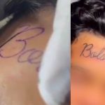 Jovem viraliza após tatuar nome 'Bolsonaro' na testa