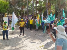 Apoiadores de Bolsonaro fazem ato no centro de Campo Maior