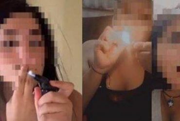 jovens fumam cotonetes e se exibem nas redes sociais
