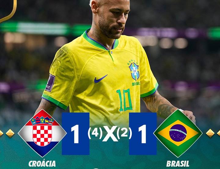 Brasil perde para a Croácia nos pênaltis e está fora da semifinal