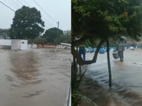 Forte chuva alaga ruas e causa prejuízos em Piripiri