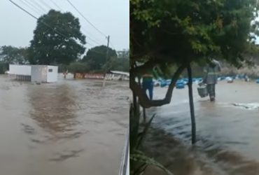Forte chuva alaga ruas e causa prejuízos em Piripiri