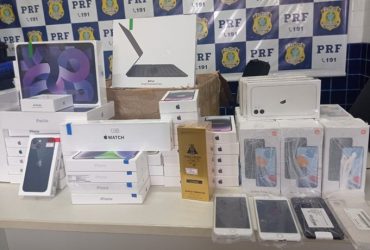 PRF apreende carga de iPhones, Xiaomi, Ipads entre outros em barreira no interior do Piauí