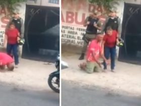 Homem se desespera após ter sua moto apreendida durante blitz em Teresina