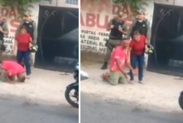 Homem se desespera após ter sua moto apreendida durante blitz em Teresina