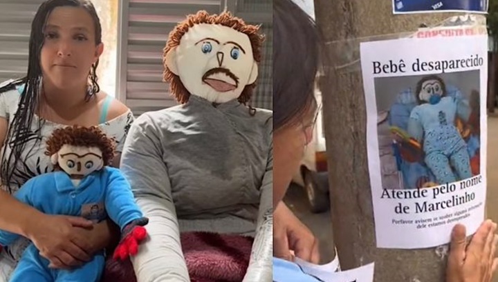 Mulher casada com boneco de pano afirma que seu filho foi sequestrado