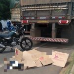 Homem morre após colisão traseira entre moto e carreta na BR-230 em Oeiras