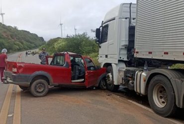 Jovem de 23 anos vem a óbito após sofrer acidente envolvendo carreta e picape no Piauí