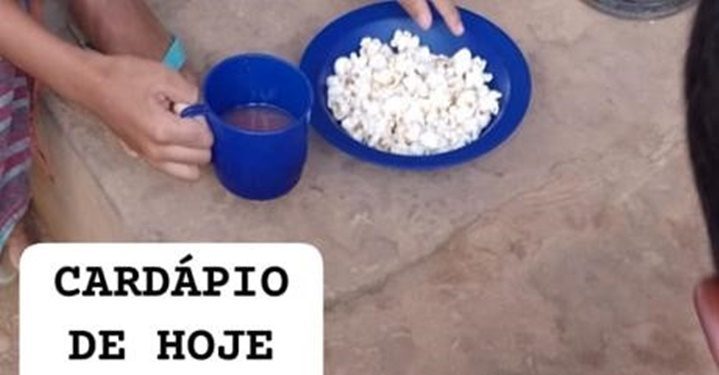 População se revolta após alunos receberem pipoca com suco em merenda escolar no interior do Maranhão