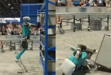 Robô "desmaia" após passar 20 horas trabalhando sem parar em feira