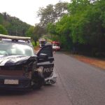 Acidente com viatura policial e carro de passeio deixa três feridos na PI-113 no Piauí