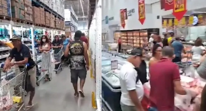 Vídeo: Picanha a R$ 29,90 causa longa fila em supermercado de Belém