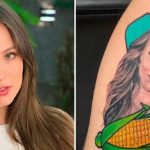 Empresário tatua rosto de Larissa Manoela juntamente com milho e PIX