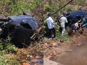 Mulher capota carro após tentar fugir de assaltantes em Teresina