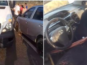 Homem fica gravemente ferido após pedaço de madeira da ponte perfurar carro no Piauí