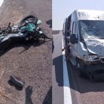 Motocicleta morre após invadir contramão e colidir frontalmente contra van no Piauí