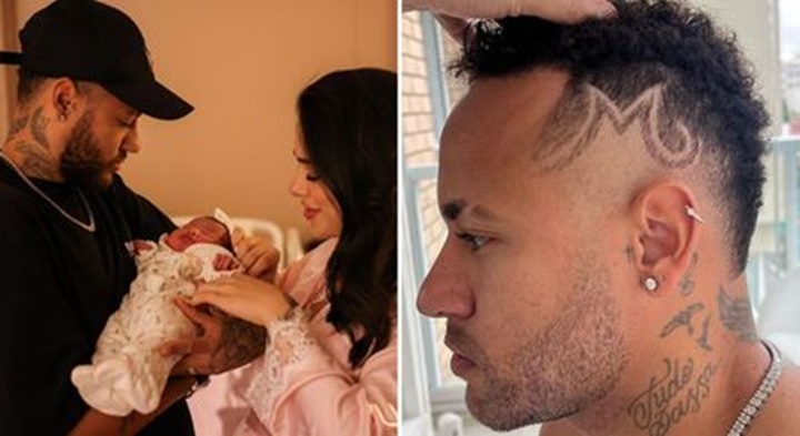 Neymar faz corte de cabelo em homenagem à filha recém-nascida
