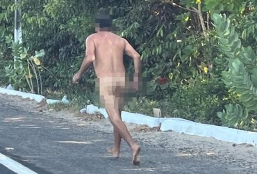 Homem surta e corre pelado pelas ruas do litoral do Piauí