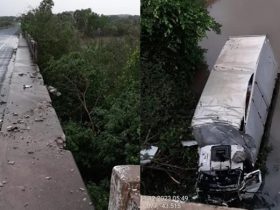 Pessoas ficam feridas após caminhão cair de ponte na BR-343 no Piauí