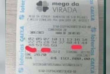 Apostador gasta R$ 193 mil em jogo da Mega da Virada e acerta apenas 3 números