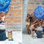 Internautas ficam comovidos com criança comemorando aniversário com bolo e docinhos de areia no Piauí