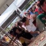 Vídeo: Populares avançam em bolo gigante de comemoração de aniversário no Maranhão