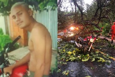 Motociclista morre após ser atingido por árvore durante forte ventania no Piauí