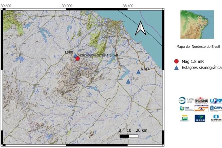 10 tremores de terra são registrado no Ceará nessa segunda (04)