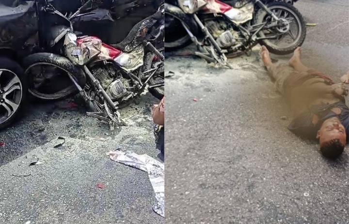 Homem é queimado vivo após moto explodir em acidente no Piauí Homem é queimado vivo após moto explodir em acidente no Piauí 