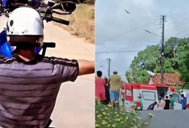 Motociclista fica em estado grave após jovem colidir frontalmente durante "grau" no Piauí