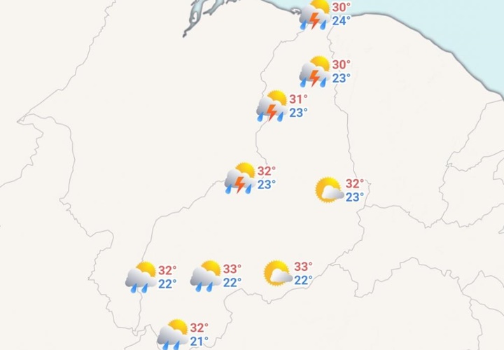 Confira a previsão de chuva para todo o Piauí nesta quarta-feira (10)