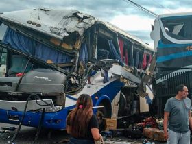 Vídeo: acidente com ônibus de turismo que partia do Piauí deixa 14 pessoas feridas