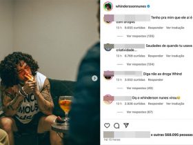 Whindersson Nunes recebe diversas críticas após postar foto fumando